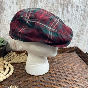 Vintage Newsboy Wool HatTartan